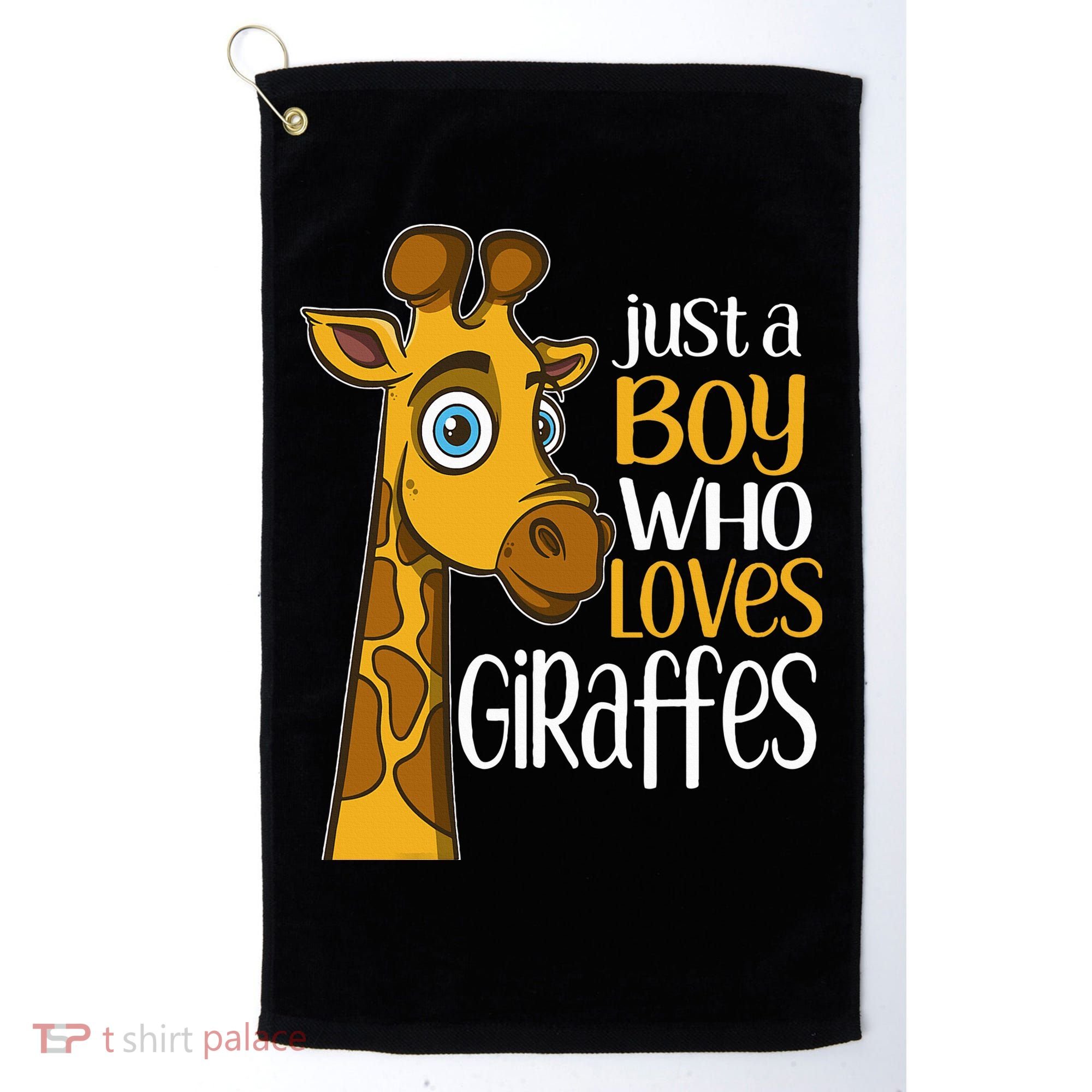 Just A Boy Who Loves Giraffes Funny Giraffe Golf Towel