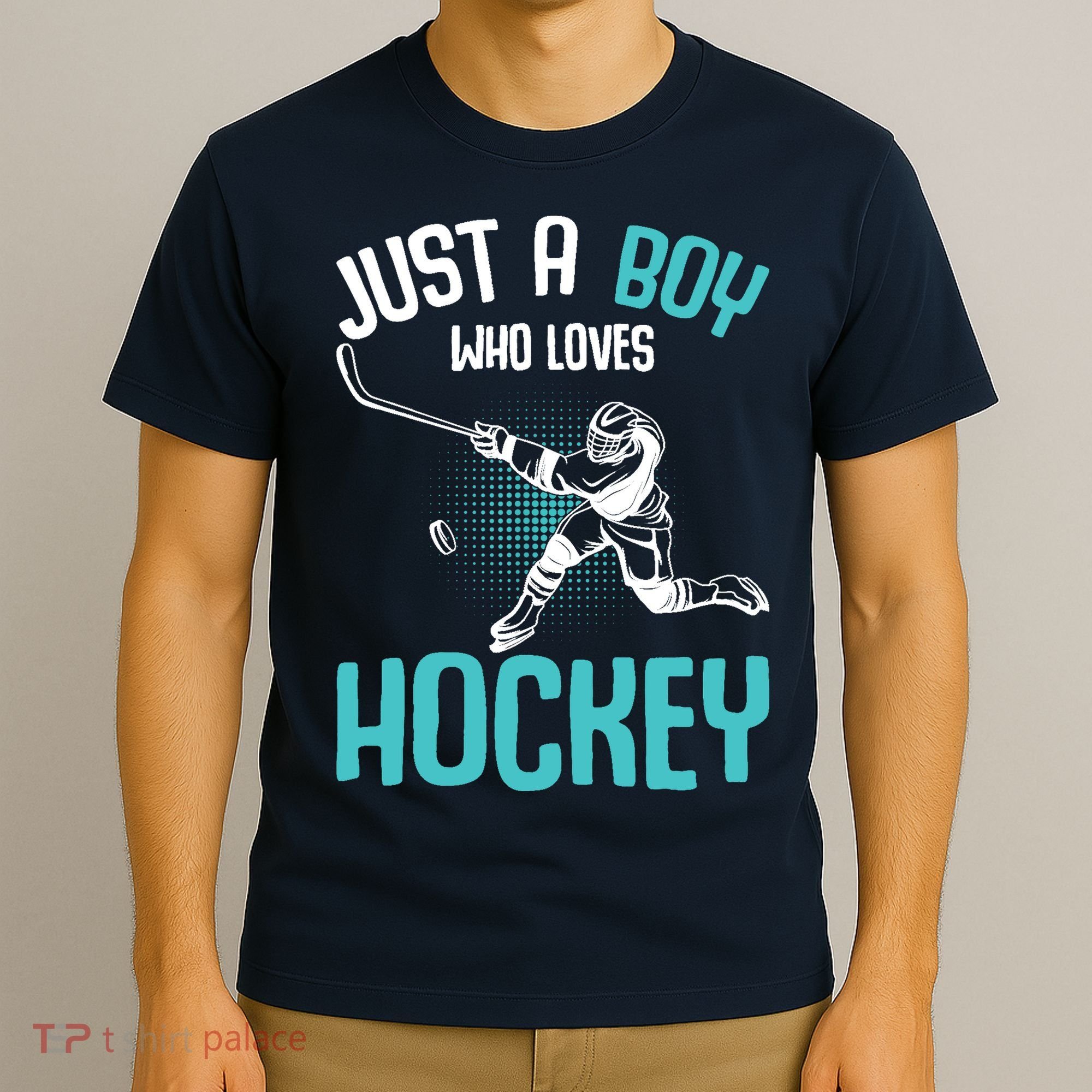 Just a Boy who loves Hockey Player Ice Hockey Boy T-Shirt