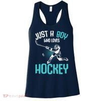Just a Boy who loves Hockey Player Ice Hockey Boy Women's Tank Top thumb 0