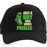 Just A Boy Who Loves Pickles Funny Pickle Boy Five-Panel Snapback Cap thumb 0