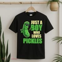 Just A Boy Who Loves Pickles Funny Pickle Boy T-Shirt thumb 2