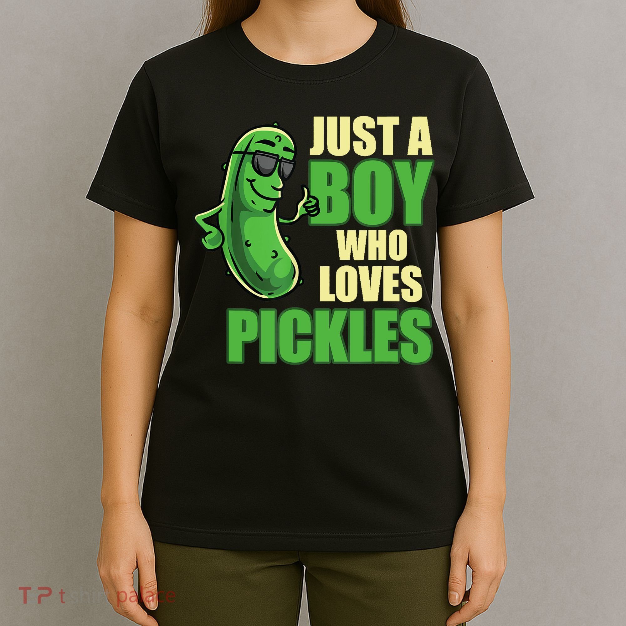 Just A Boy Who Loves Pickles Funny Pickle Boy T-Shirt
