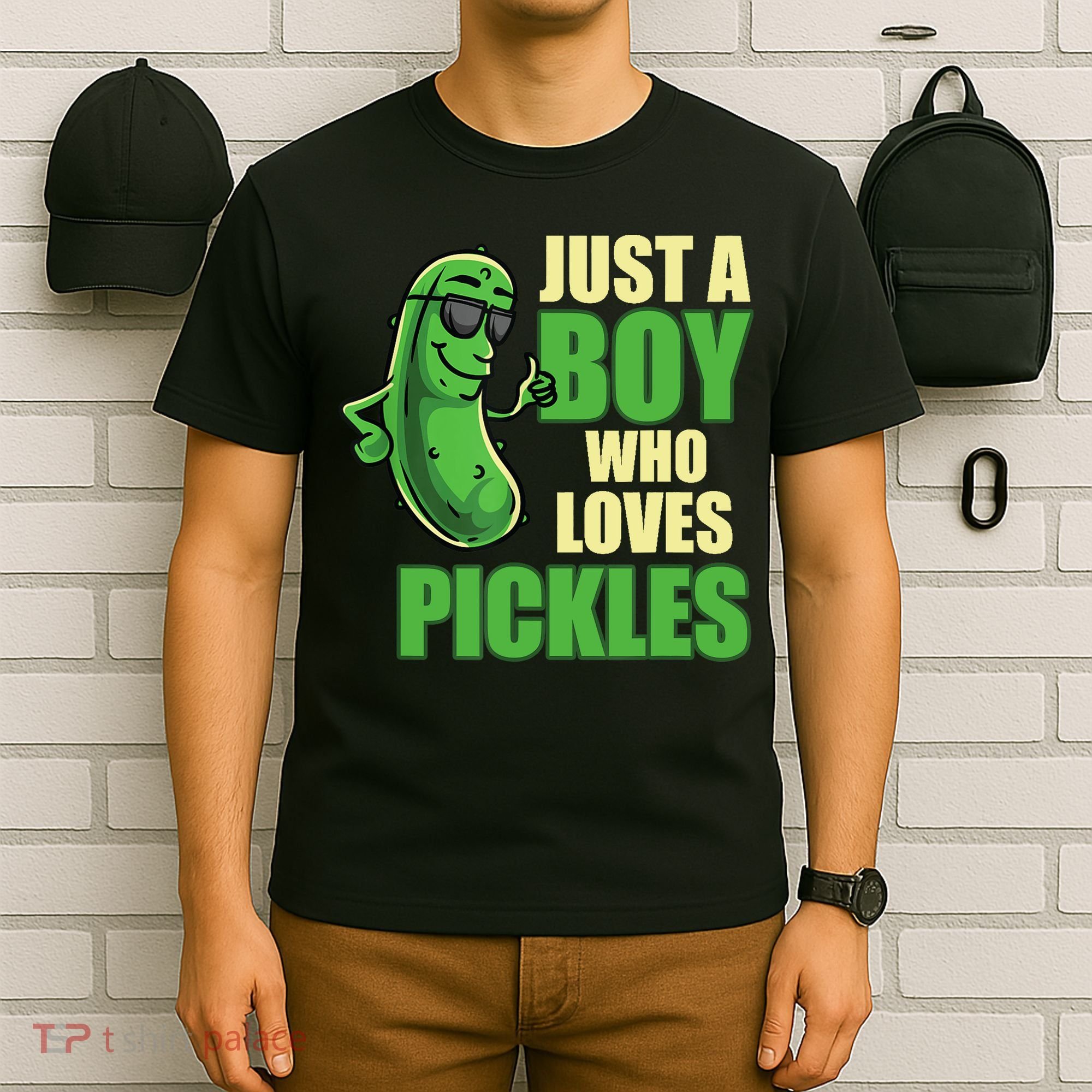 Just A Boy Who Loves Pickles Funny Pickle Boy T-Shirt
