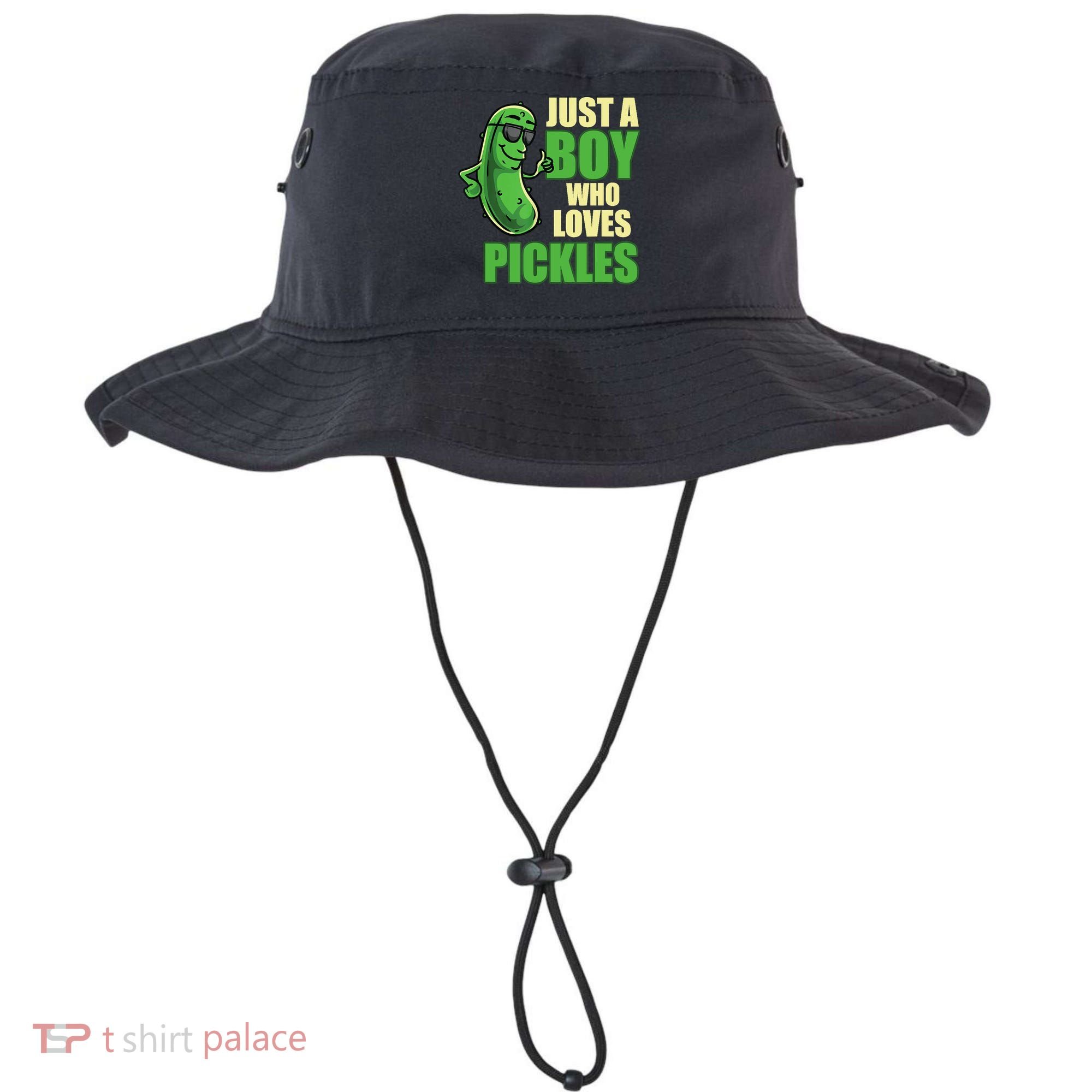 Just A Boy Who Loves Pickles Funny Pickle Boy Bucket Hat