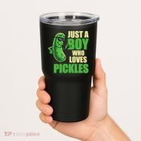 Just A Boy Who Loves Pickles Funny Pickle Boy Tumbler thumb 2