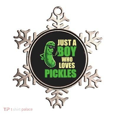 Just A Boy Who Loves Pickles Funny Pickle Boy Ornament