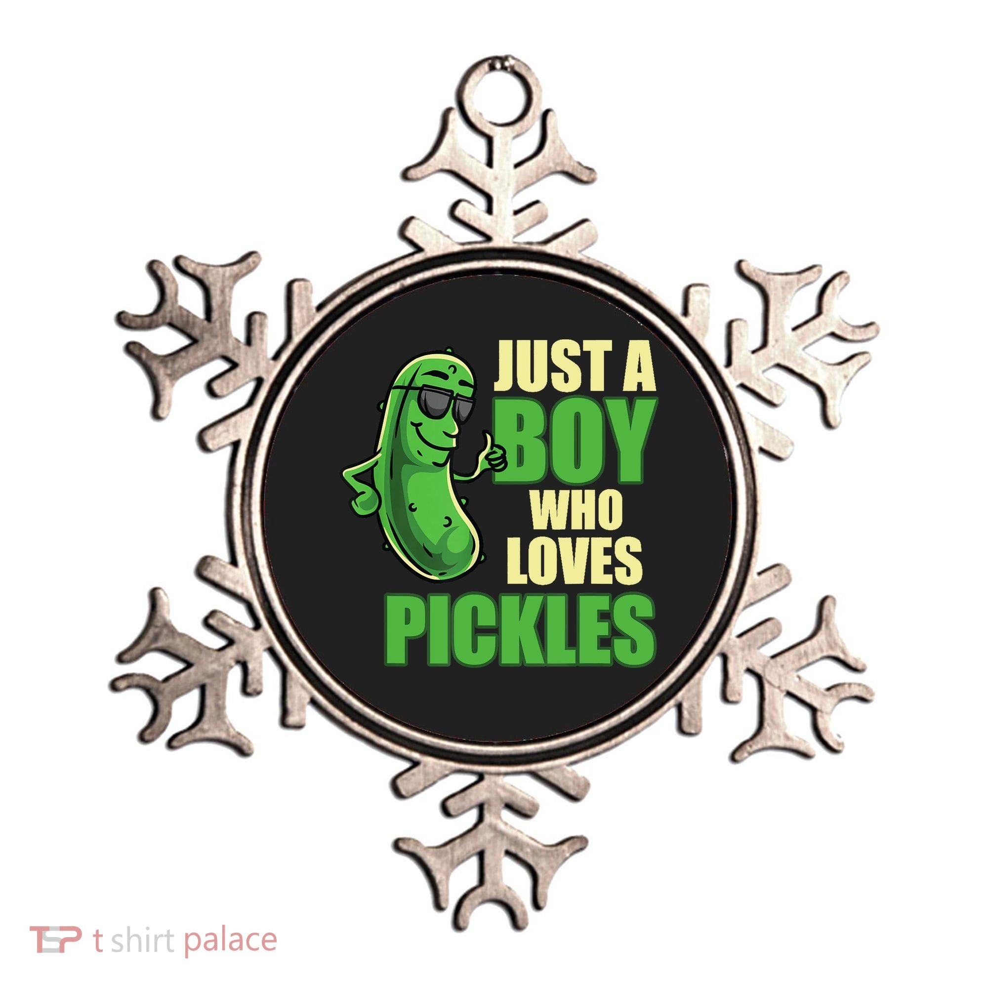Just A Boy Who Loves Pickles Funny Pickle Boy Ornament
