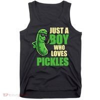 Just A Boy Who Loves Pickles Funny Pickle Boy Tank Top thumb 0