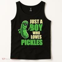 Just A Boy Who Loves Pickles Funny Pickle Boy Tank Top thumb 2