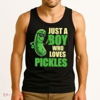 Just A Boy Who Loves Pickles Funny Pickle Boy Tank Top thumb 3