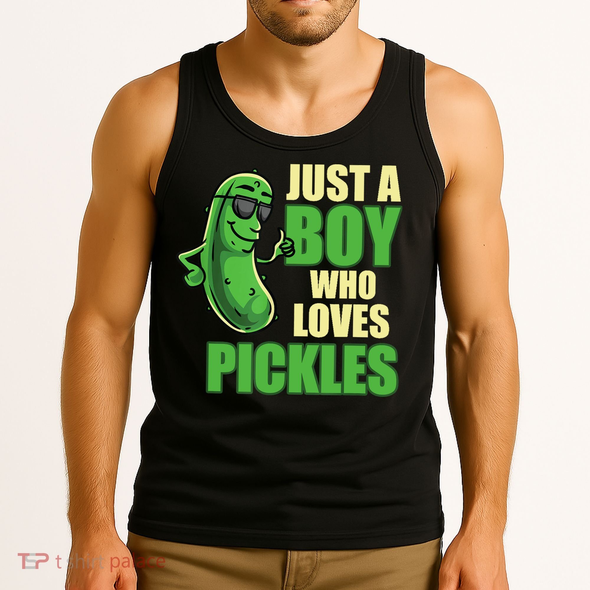 Just A Boy Who Loves Pickles Funny Pickle Boy Tank Top