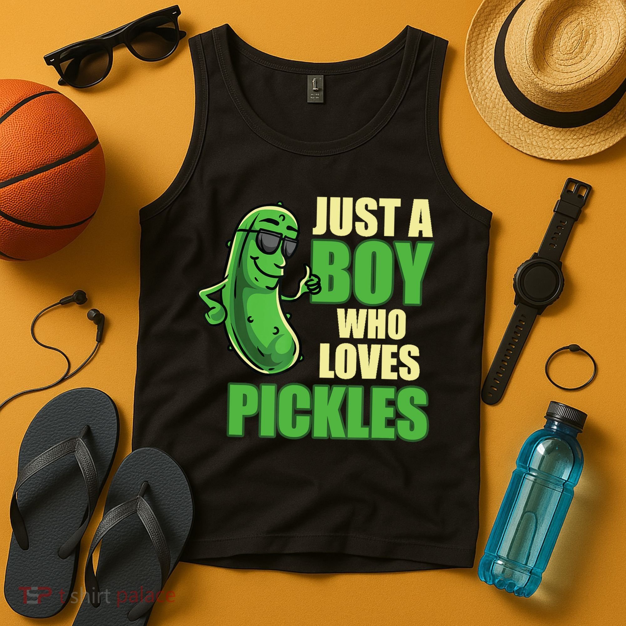 Just A Boy Who Loves Pickles Funny Pickle Boy Tank Top
