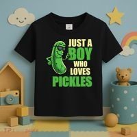 Just A Boy Who Loves Pickles Funny Pickle Boy Toddler T-Shirt thumb 3