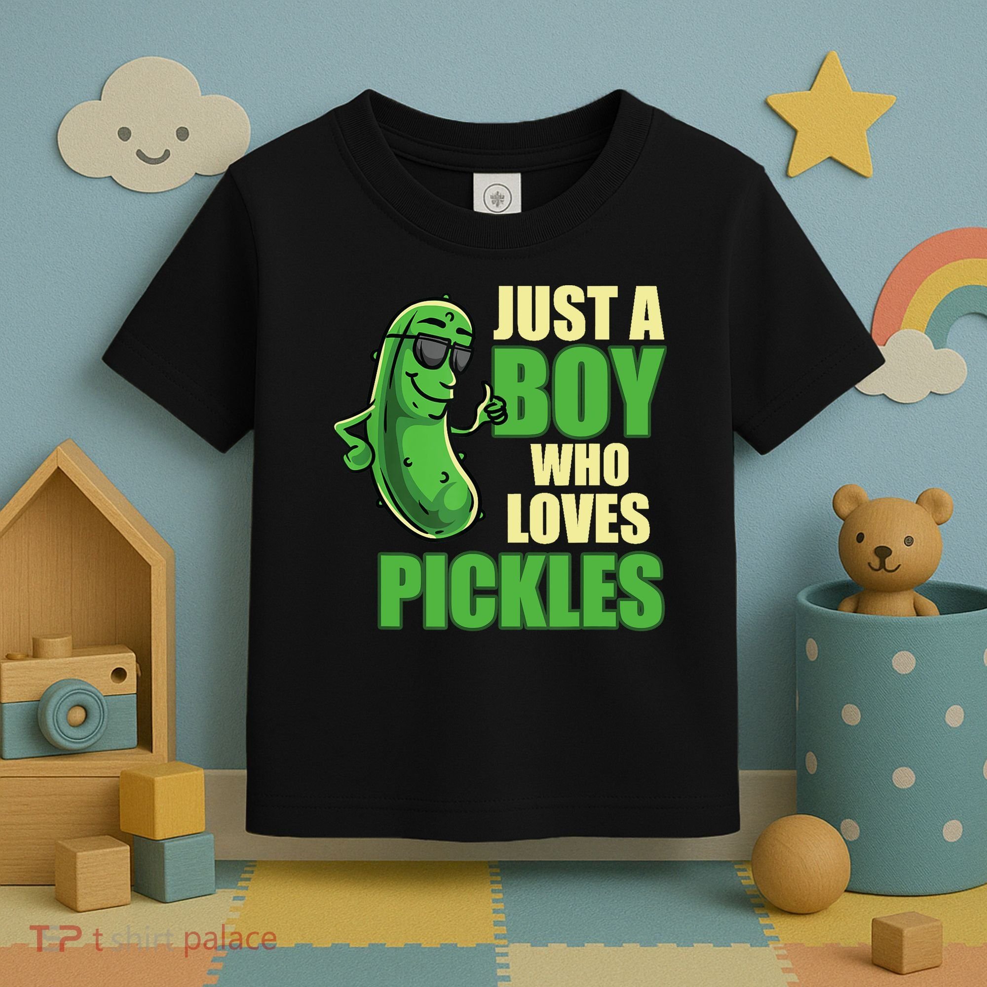 Just A Boy Who Loves Pickles Funny Pickle Boy Toddler T-Shirt