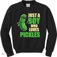 Just A Boy Who Loves Pickles Funny Pickle Boy Kids Sweatshirt thumb 0