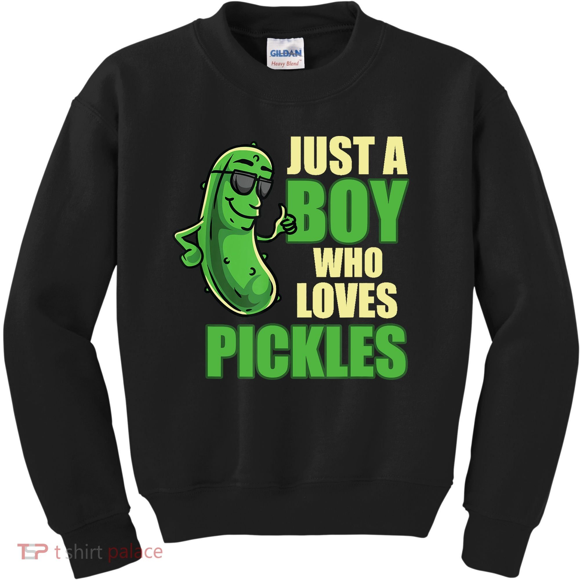 Just A Boy Who Loves Pickles Funny Pickle Boy Kids Sweatshirt