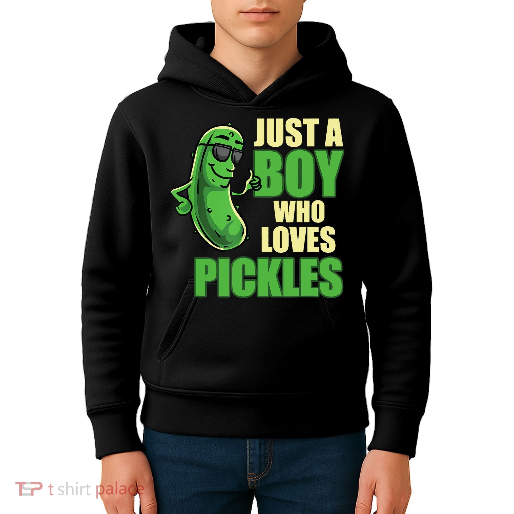 Just A Boy Who Loves Pickles Funny Pickle Boy Kids Hoodie