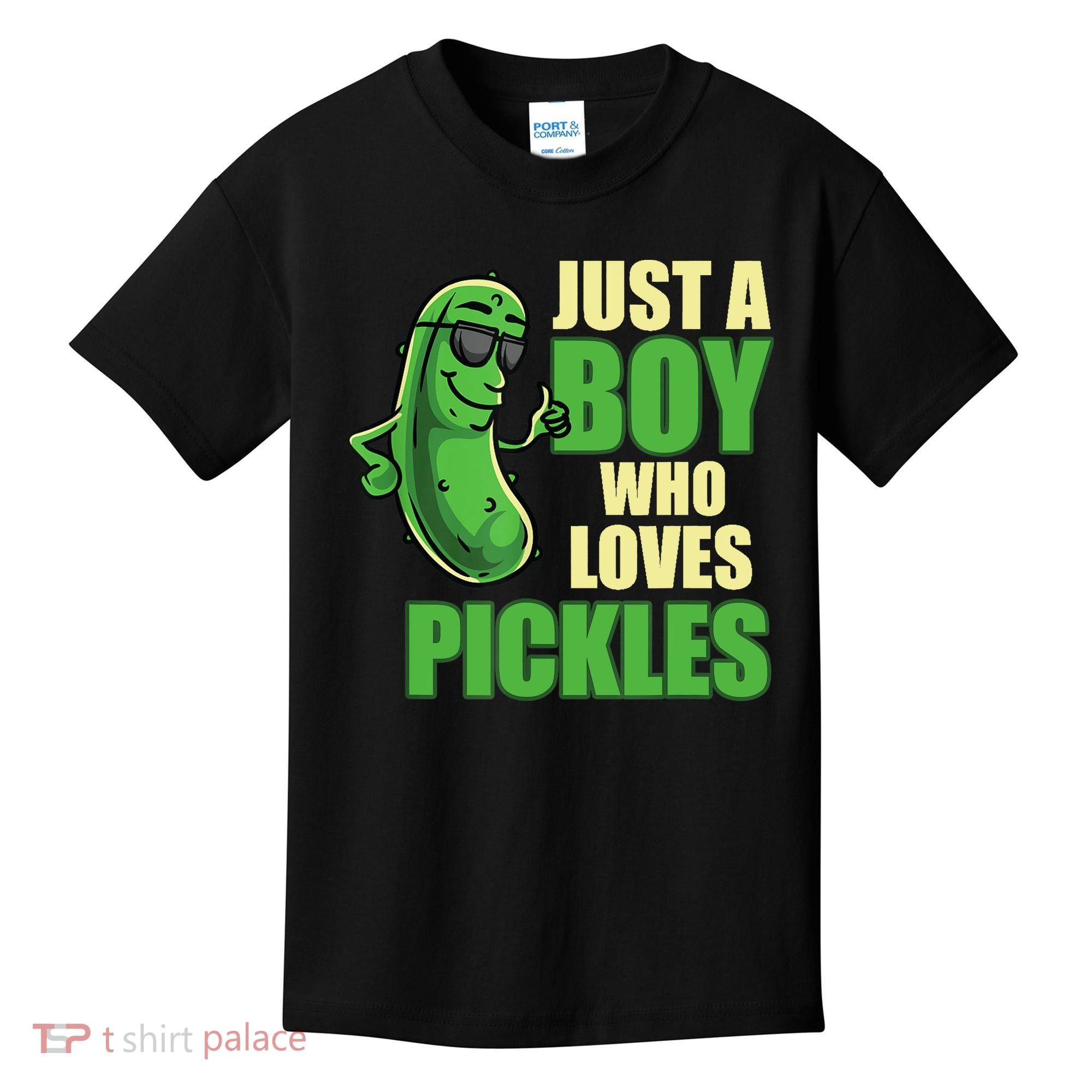 Just A Boy Who Loves Pickles Funny Pickle Boy Kids T-Shirt