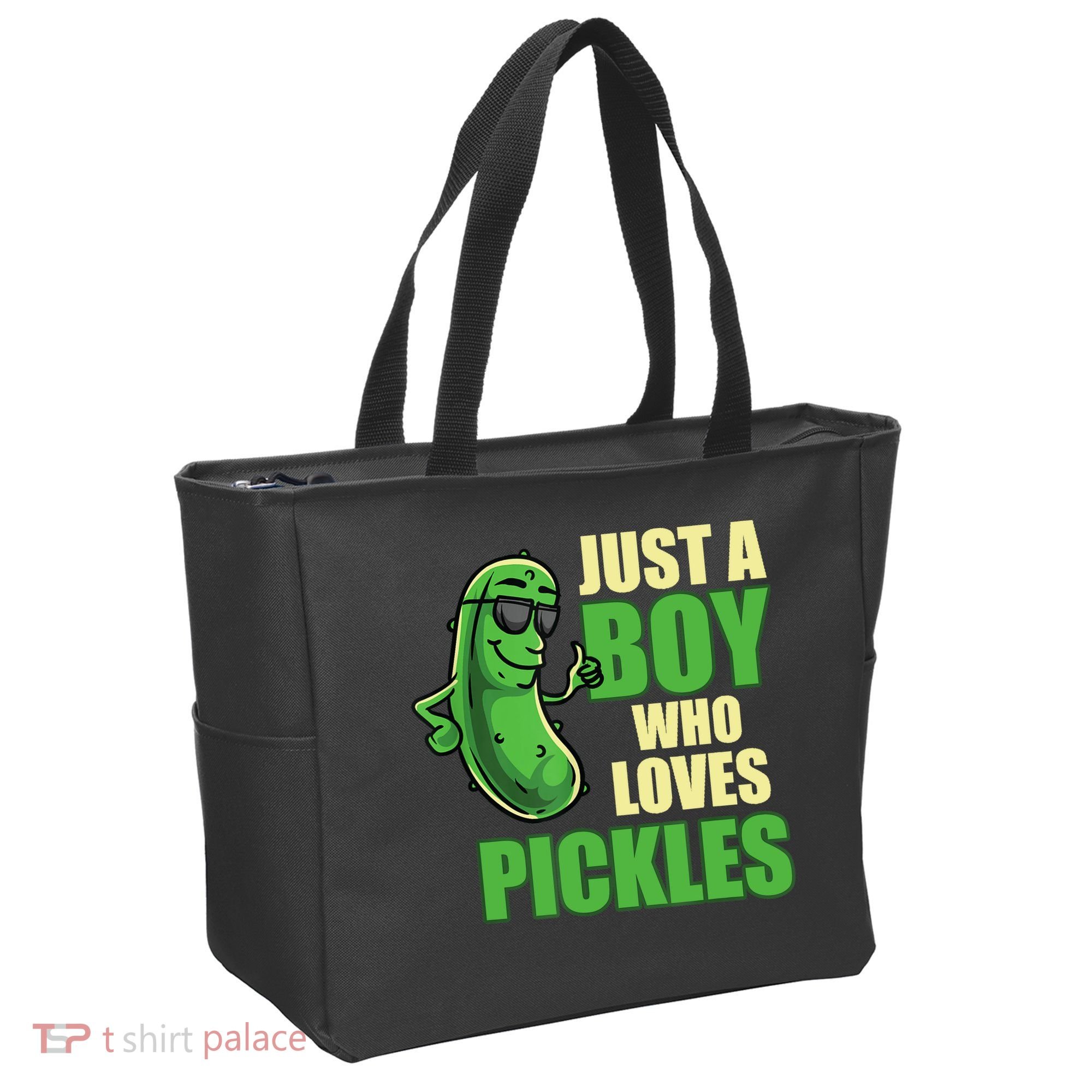 Just A Boy Who Loves Pickles Funny Pickle Boy Tote Bag