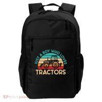 Just A Boy Who Loves Tractors Farmer Gift Backpack thumb 0