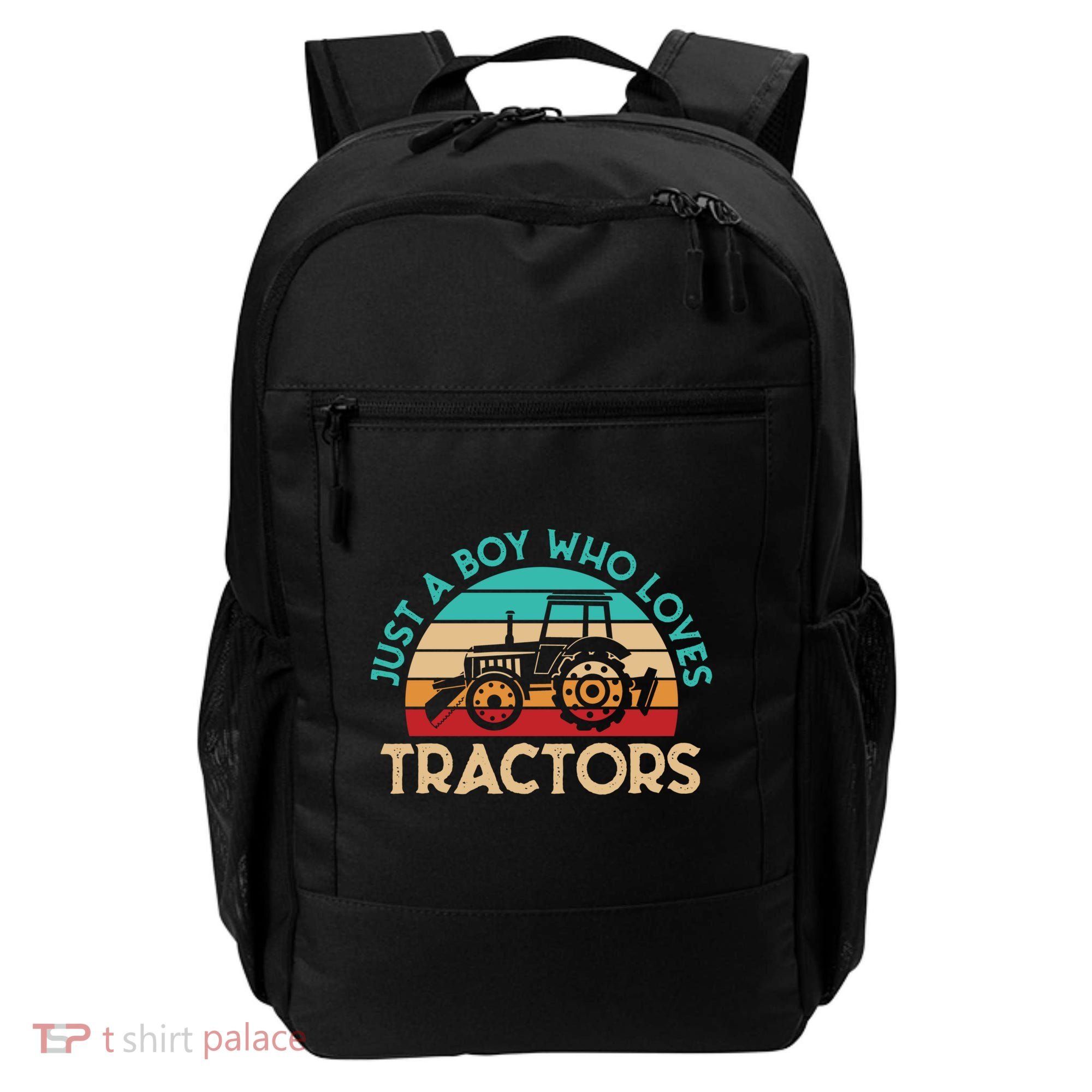 Just A Boy Who Loves Tractors Farmer Gift Backpack