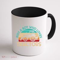 Just A Boy Who Loves Tractors Farmer Gift Coffee Mug thumb 1