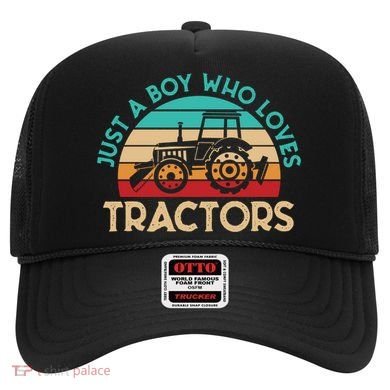 Just A Boy Who Loves Tractors Farmer Gift Hat