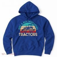 Just A Boy Who Loves Tractors Farmer Gift Hoodie thumb 0
