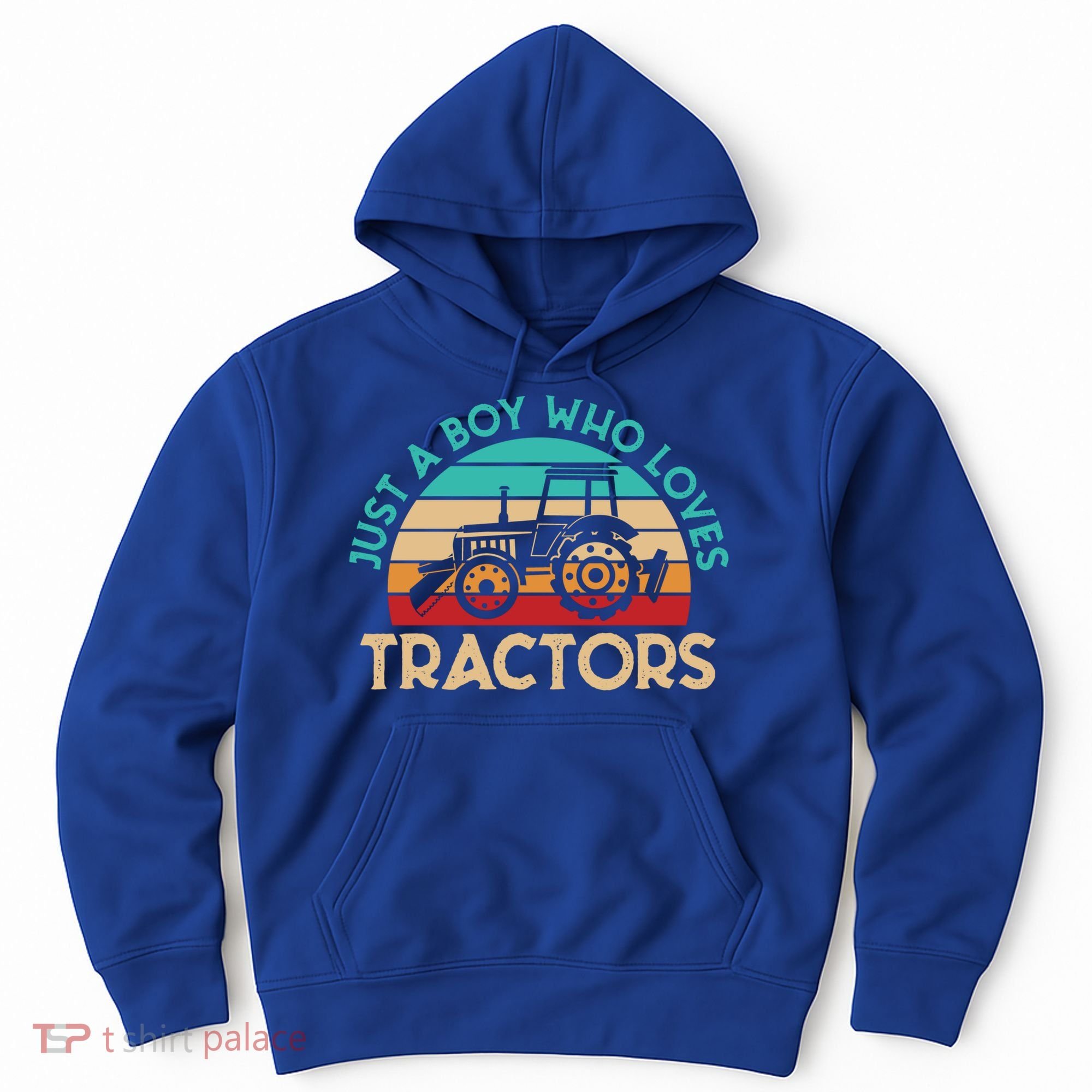 Just A Boy Who Loves Tractors Farmer Gift Hoodie