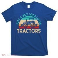 Just A Boy Who Loves Tractors Farmer Gift T-Shirt thumb 0