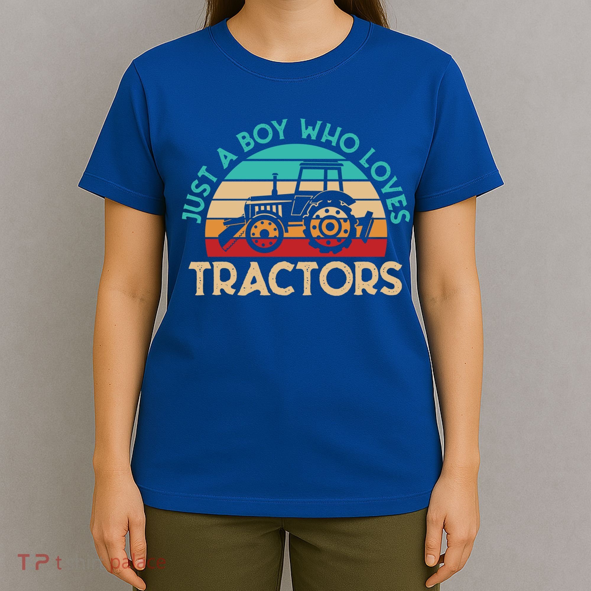 Just A Boy Who Loves Tractors Farmer Gift T-Shirt