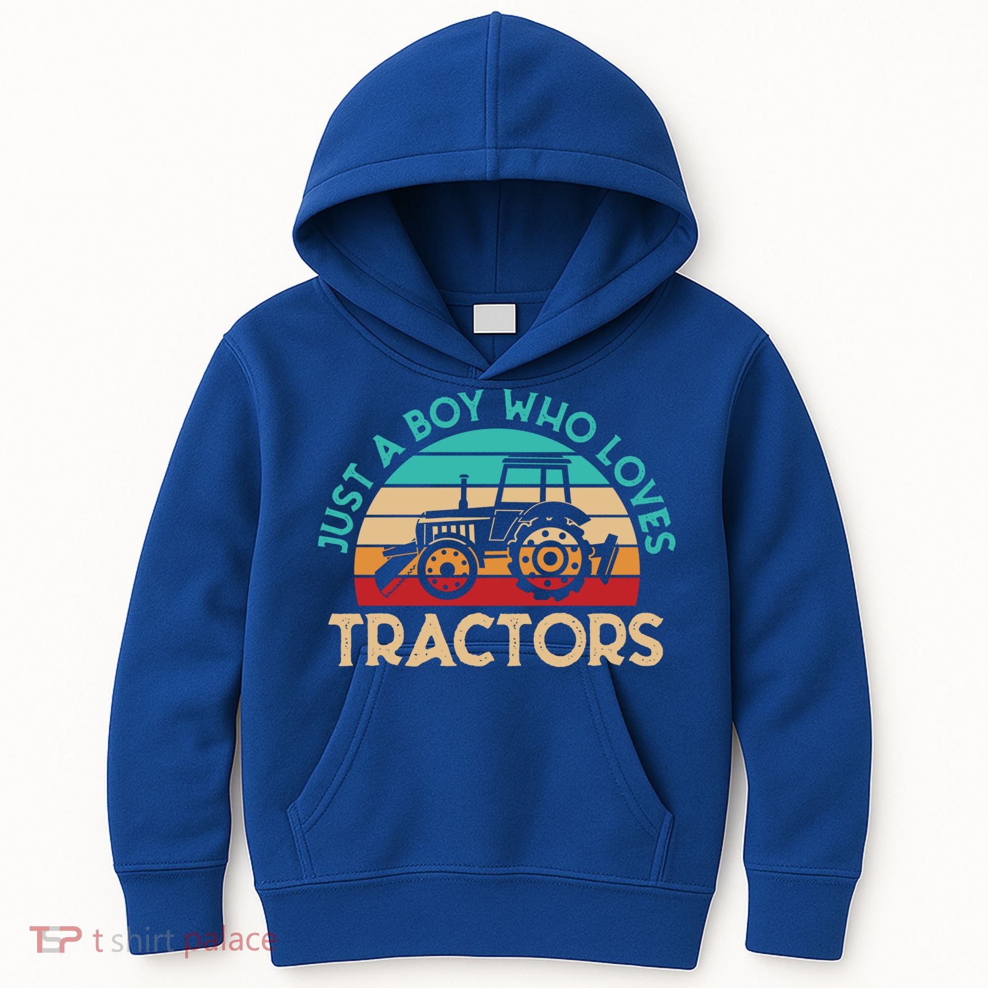 Just A Boy Who Loves Tractors Farmer Gift Kids Hoodie