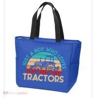 Just A Boy Who Loves Tractors Farmer Gift Tote Bag thumb 3