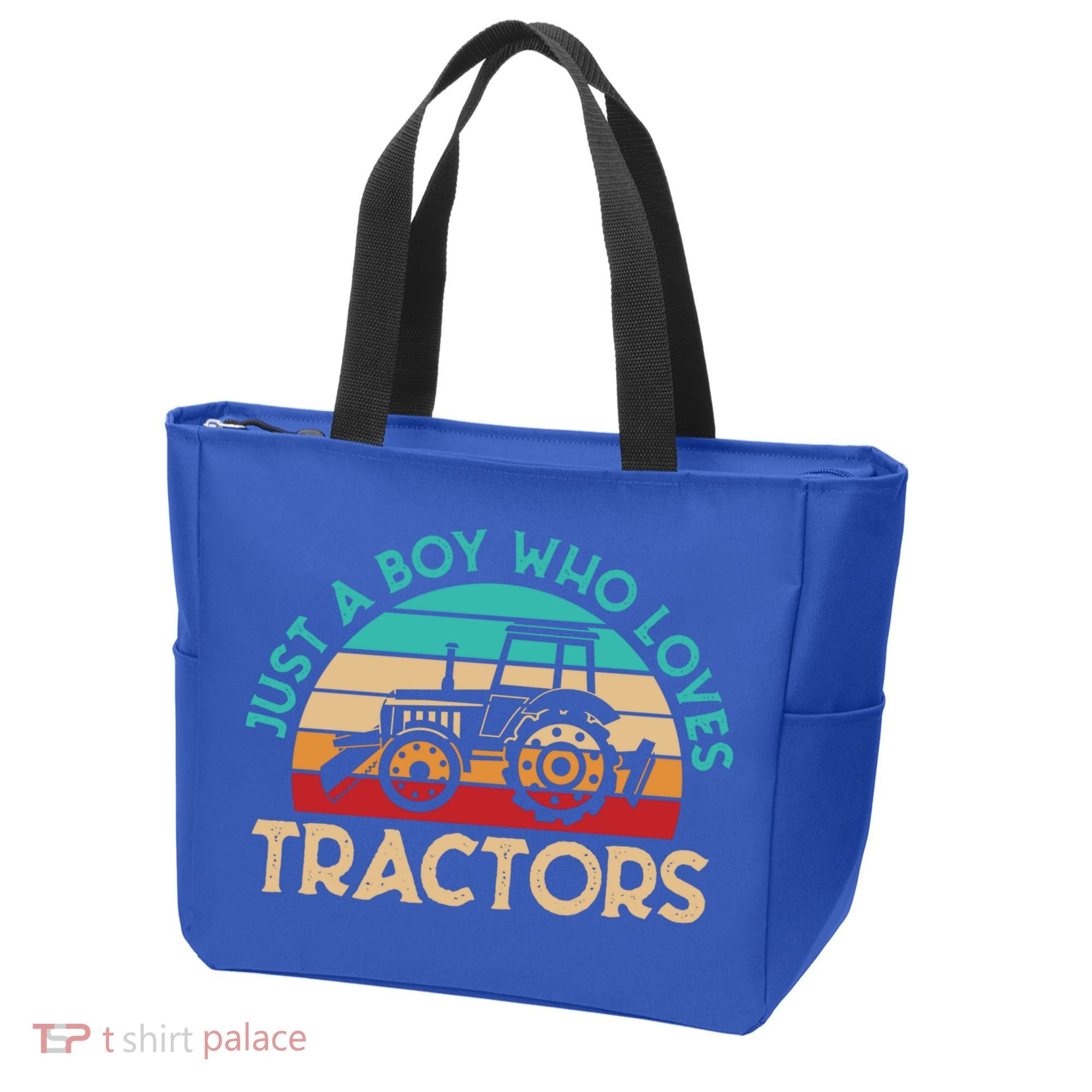 Just A Boy Who Loves Tractors Farmer Gift Tote Bag