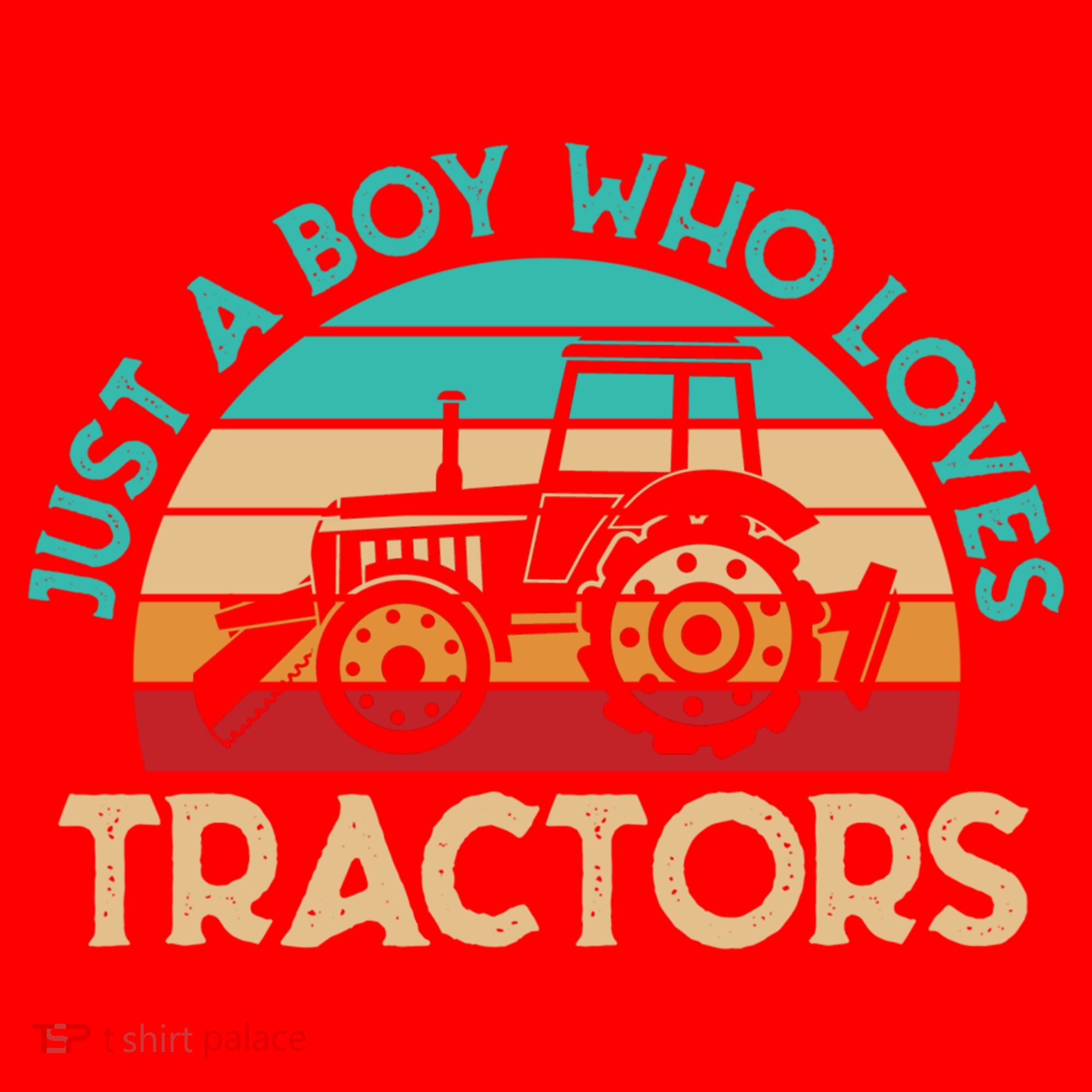 Just A Boy Who Loves Tractors Farmer Gift Santa Hat