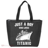 Just A Boy Who Loves Titanic Tote Bag thumb 0