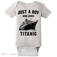 Just A Boy Who Loves Titanic Baby Bodysuit thumb 0