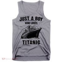 Just A Boy Who Loves Titanic Tank Top thumb 0