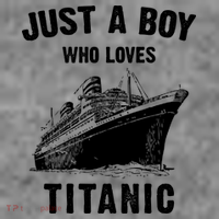 Just A Boy Who Loves Titanic Kids Sweatshirt thumb 2