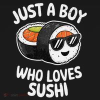 Just A Boy Who Loves Sushi Retro Japanese Food Gift Baby Bodysuit thumb 2