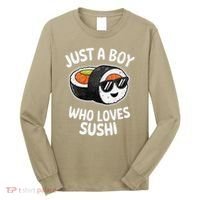 Just A Boy Who Loves Sushi Retro Japanese Food Gift Long Sleeve Shirt thumb 0