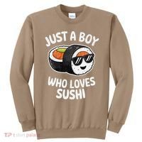 Just A Boy Who Loves Sushi Retro Japanese Food Gift Sweatshirt thumb 0