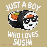 Just A Boy Who Loves Sushi Retro Japanese Food Gift Sweatshirt thumb 2