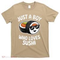 Just A Boy Who Loves Sushi Retro Japanese Food Gift T-Shirt thumb 0