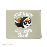 Just A Boy Who Loves Sushi Retro Japanese Food Gift Mousepad thumb 0