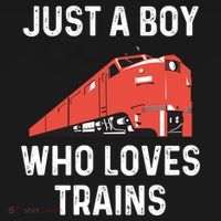 Just A Boy Who Loves Trains Great Gift Cool Boys Trainspotting Gift Ornament thumb 1