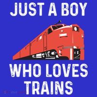 Just A Boy Who Loves Trains Great Gift Cool Boys Trainspotting Gift T-Shirt thumb 7