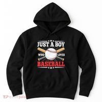 Just A Boy Who Loves Baseball Funny Baseball Player Hoodie thumb 0