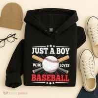 Just A Boy Who Loves Baseball Funny Baseball Player Hoodie thumb 4