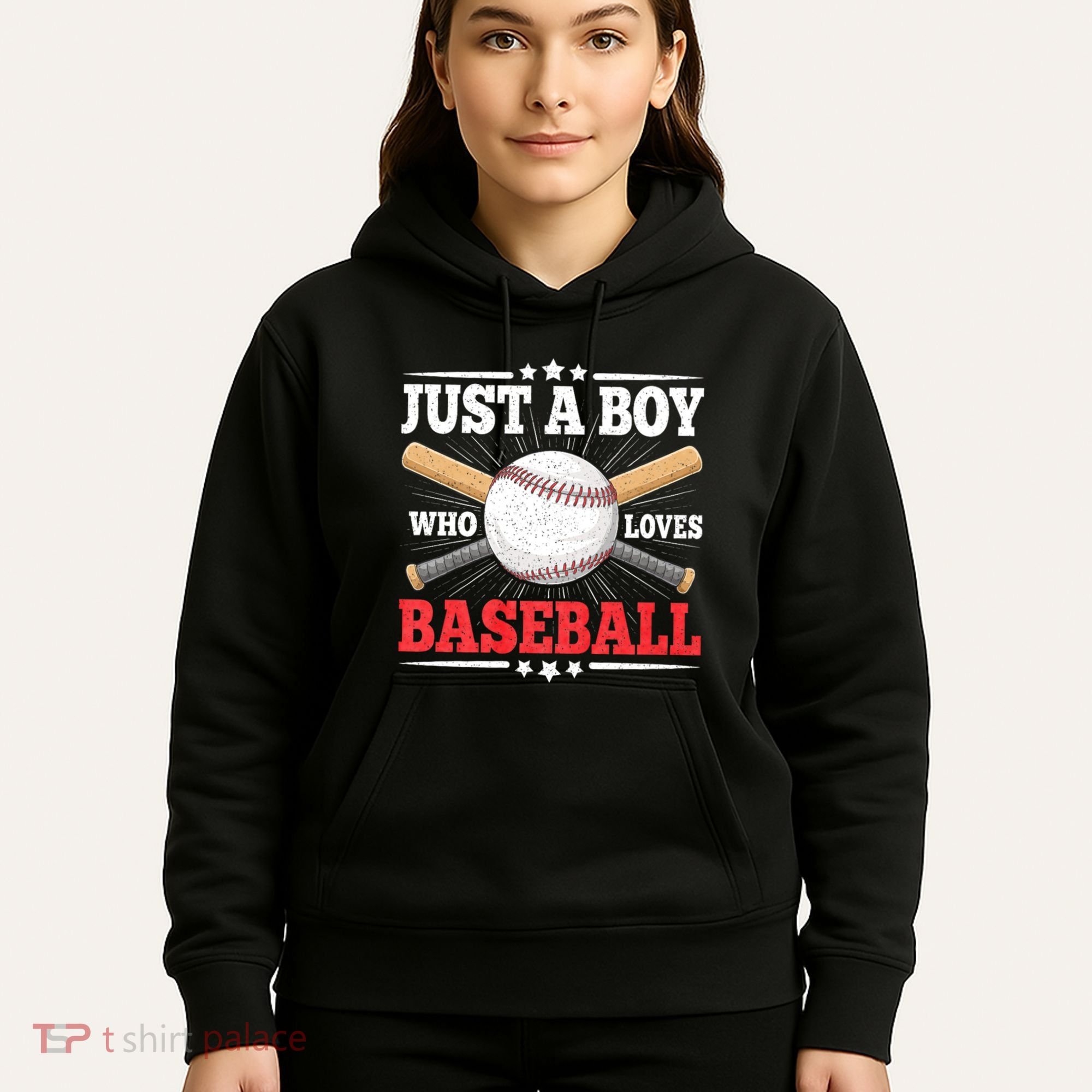 Just A Boy Who Loves Baseball Funny Baseball Player Hoodie